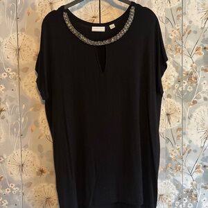 New York & Company Beaded Neckline top